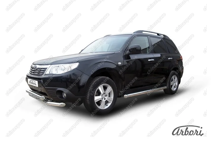 AFZDASF16 Защита порогов d57 труба Arbori нерж. сталь для Subaru FORESTER 2008-2013