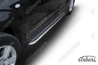 AFZDASF17 Защита порогов d42 с листом Arbori нерж. сталь для Subaru FORESTER 2008-2013