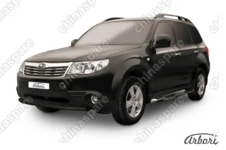 AFZDASF12B Защита переднего бампера d57 Arbori черн. для Subaru FORESTER 2008-2013