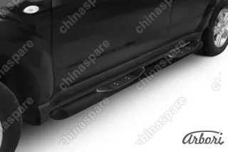 AFZDASF14B Защита порогов d76 с проступями Arbori черн. для Subaru FORESTER 2008-2013