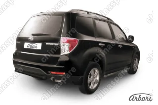 AFZDASF18B Защита заднего бампера d57 Arbori черн. для Subaru FORESTER 2008-2013
