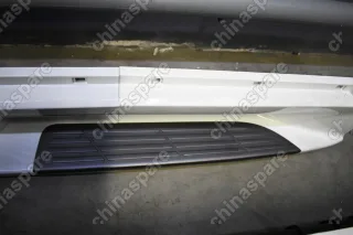 Пороги дополнительные (белые, с креплениями) Ssang Yong Action/Action Sports (уценка)