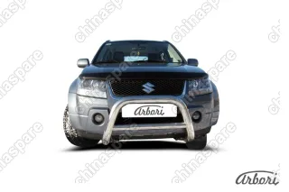 AFZDASGV0502 Кенгурятник d76 низкий Arbori нерж. сталь для Suzuki GRAND VITARA 5дв. 2005-2008