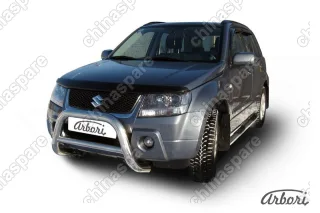 AFZDASGV0502 Кенгурятник d76 низкий Arbori нерж. сталь для Suzuki GRAND VITARA 5дв. 2005-2008
