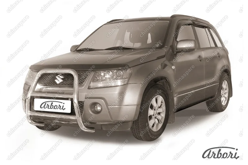 AFZDASGV0504 Кенгурятник d57 высокий  Arbori нерж. сталь для Suzuki GRAND VITARA 5дв. 2005-2008