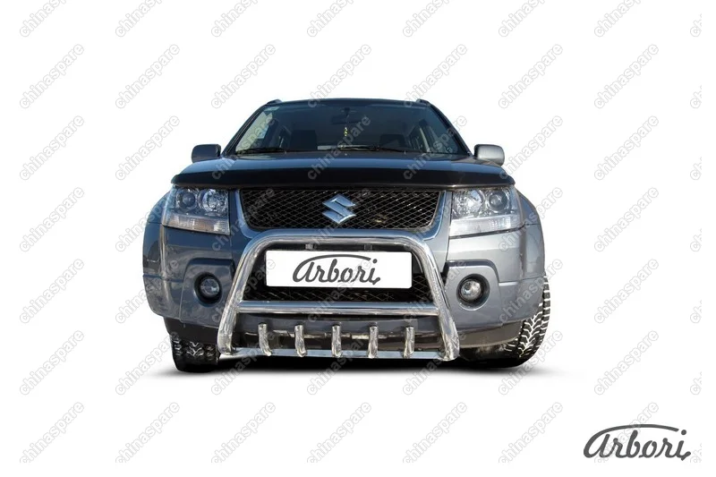 AFZDASGV0505 Кенгурятник d57 низкий c защитой картера Arbori нерж. сталь для Suzuki GRAND VITARA 5дв. 2005-2008