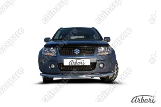 AFZDASGV0508 Защита переднего бампера d57 Arbori нерж. сталь для Suzuki GRAND VITARA 5дв. 2005-2008