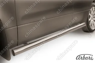 AFZDASGV0510 Защита порогов d76 труба Arbori нерж. сталь для Suzuki GRAND VITARA 5дв. 2005-2008