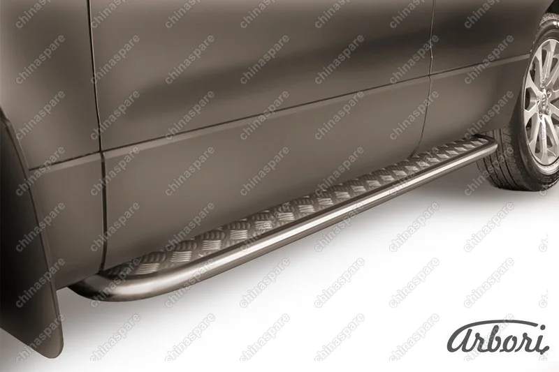 AFZDASGV0512 Защита порогов d42 с листом Arbori нерж. сталь для Suzuki GRAND VITARA 5дв. 2005-2008