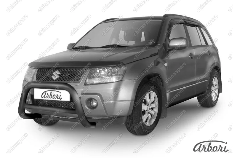 AFZDASGV0502B Кенгурятник d76 низкий Arbori черн. для Suzuki GRAND VITARA 5дв. 2005-2008