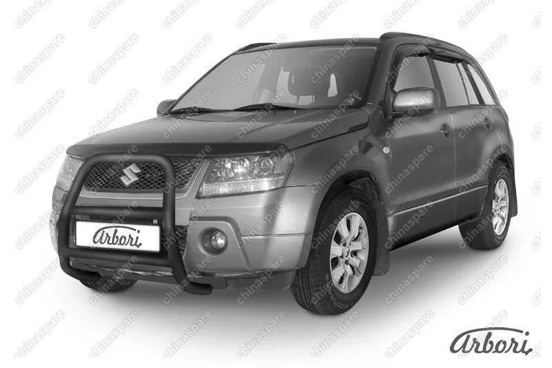 AFZDASGV0504B Кенгурятник d57 высокий  Arbori черн. для Suzuki GRAND VITARA 5дв. 2005-2008