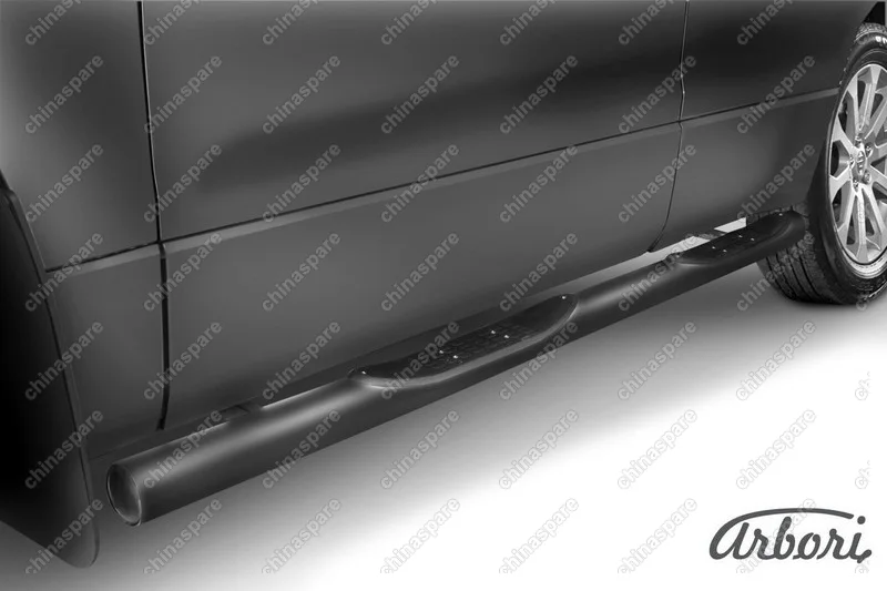 AFZDASGV0509B Защита порогов d76 с проступями Arbori черн. для Suzuki GRAND VITARA 5дв. 2005-2008