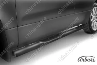 AFZDASGV0509B Защита порогов d76 с проступями Arbori черн. для Suzuki GRAND VITARA 5дв. 2005-2008