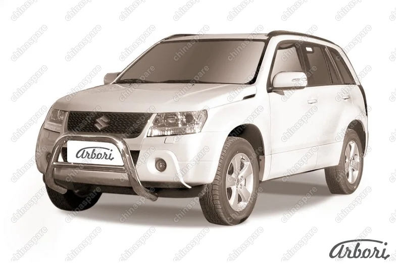 AFZDASGV0802 Кенгурятник d76 низкий Arbori нерж. сталь для Suzuki GRAND VITARA 5дв. 2008-2012