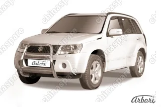 AFZDASGV0804 Кенгурятник d57 высокий  Arbori нерж. сталь для Suzuki GRAND VITARA 5дв. 2008-2012