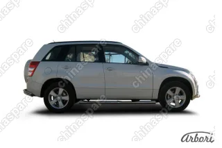 AFZDASGV0809 Защита порогов d76 с проступями Arbori нерж. сталь для Suzuki GRAND VITARA 5дв. 2008-2012