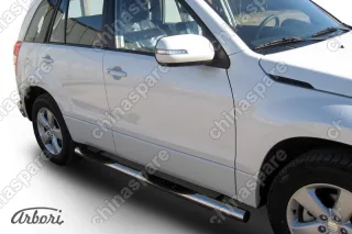 AFZDASGV0809 Защита порогов d76 с проступями Arbori нерж. сталь для Suzuki GRAND VITARA 5дв. 2008-2012