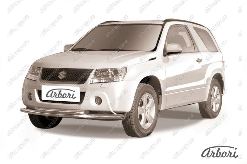 AFZDASGV3D0808 Защита переднего бампера Arbori d57+d57 двойная SUZUKI GRAND VITARA 3 doors 2008-2012