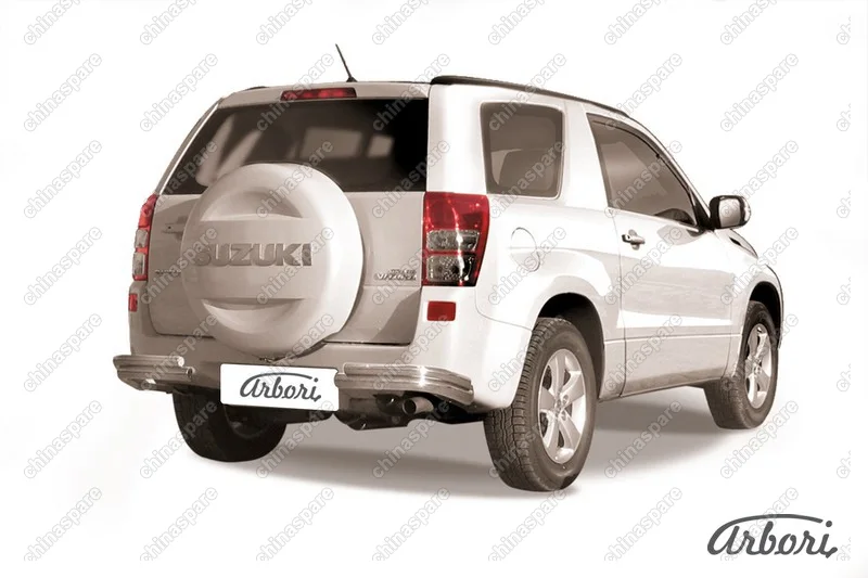 AFZDASGV3D0815 Защита заднего бампера "уголки" Arbori d57+d42 двойные SUZUKI GRAND VITARA 3 doors 2008-2012