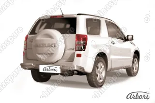 AFZDASGV3D0815 Защита заднего бампера "уголки" Arbori d57+d42 двойные SUZUKI GRAND VITARA 3 doors 2008-2012
