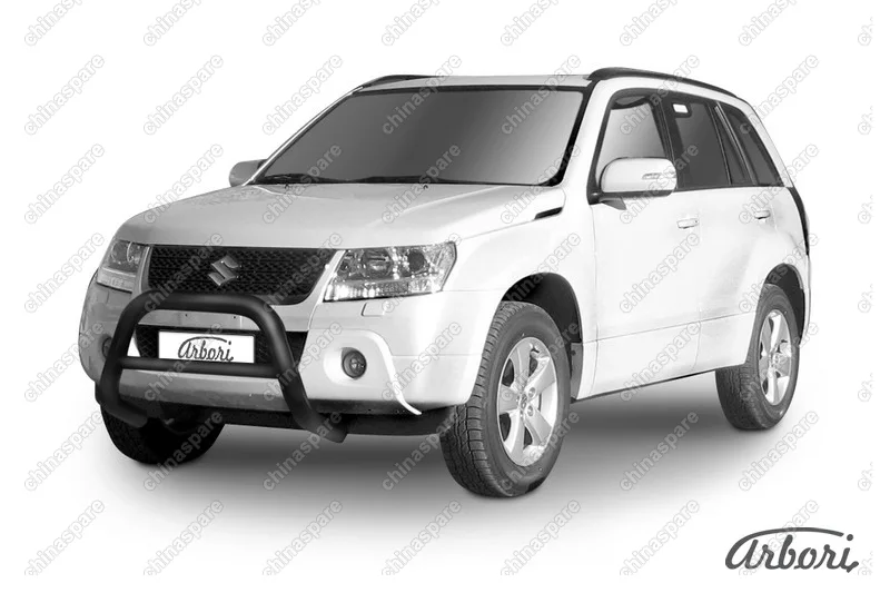 AFZDASGV0802B Кенгурятник d76 низкий Arbori черн. для Suzuki GRAND VITARA 5дв. 2008-2012