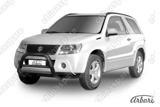 AFZDASGV3D0802B Кенгурятник d76 низкий Arbori черн. для Suzuki GRAND VITARA 3дв. 2008-2012
