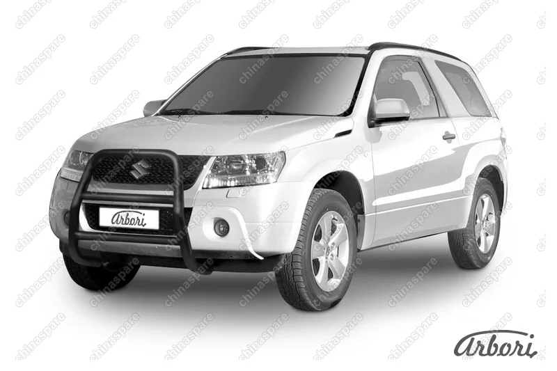 AFZDASGV3D0804B Кенгурятник d57 высокий  Arbori черн. для Suzuki GRAND VITARA 3дв. 2008-2012