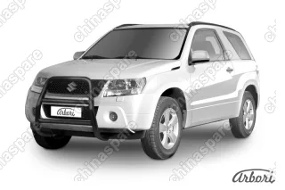 AFZDASGV3D0804B Кенгурятник d57 высокий  Arbori черн. для Suzuki GRAND VITARA 3дв. 2008-2012