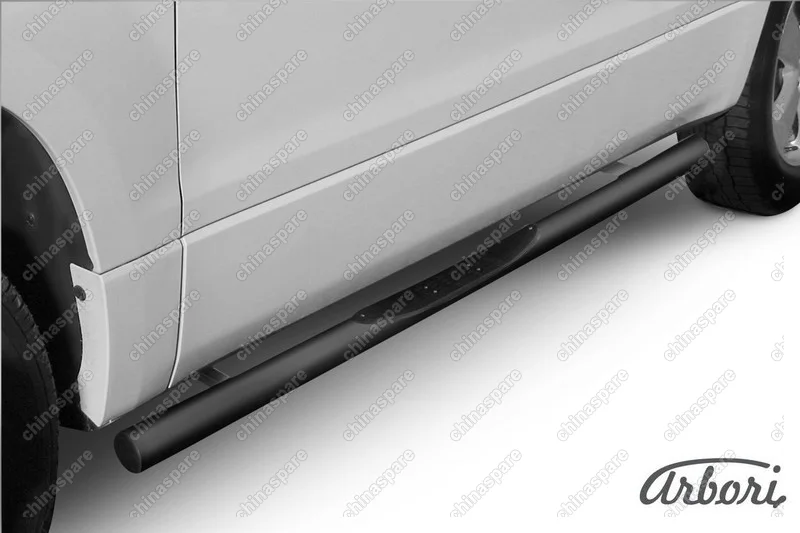 AFZDASGV3D0809B Защита порогов d76 с проступями Arbori черн. для Suzuki GRAND VITARA 3дв. 2008-2012