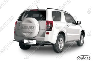 AFZDASGV3D0814B Защита заднего бампера d57 "волна" Arbori черн. для Suzuki GRAND VITARA 3дв. 2008-2012