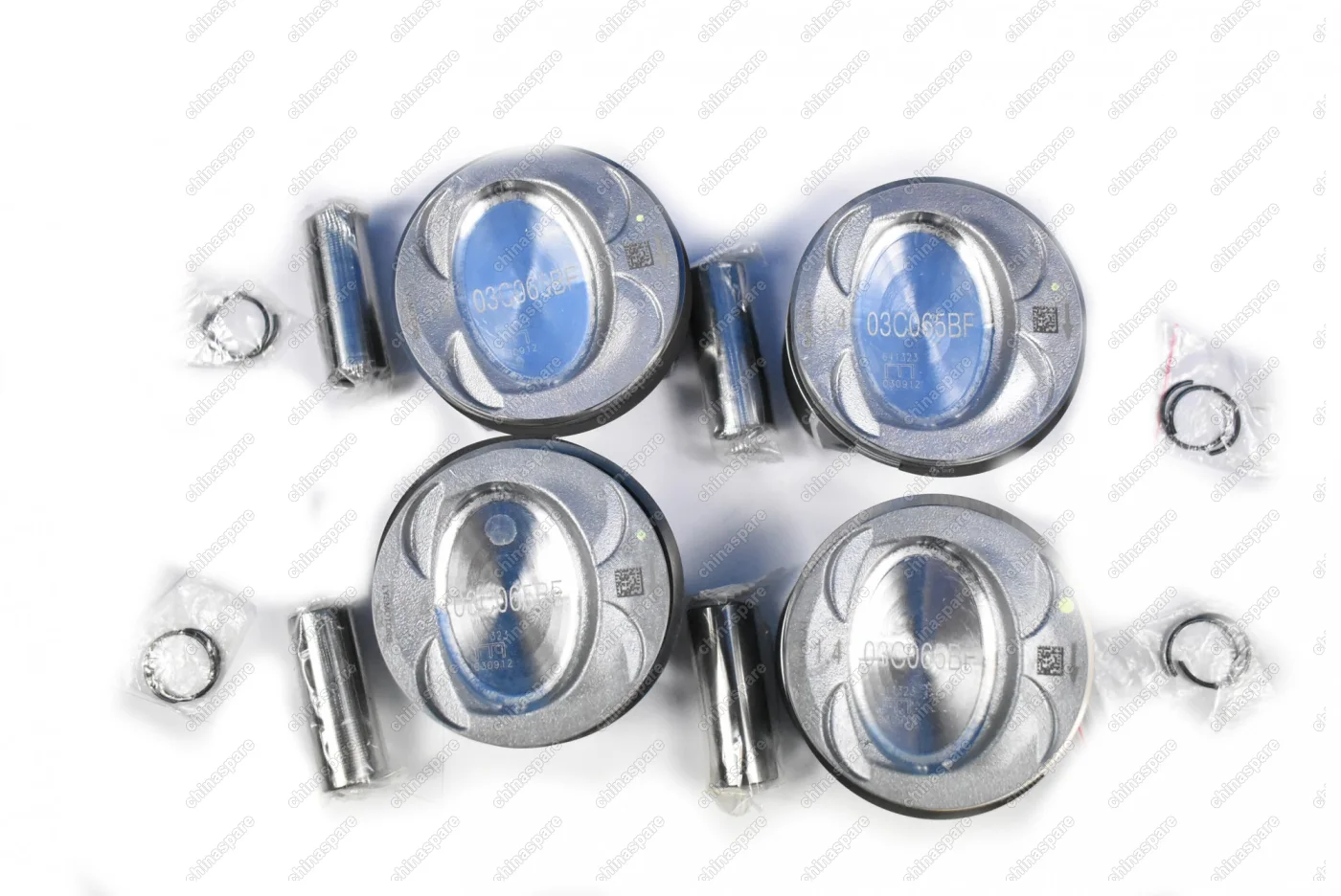 Поршни c кольцами и пальцем (комплект) +0,25 (R1) VAG 1,4L CAV