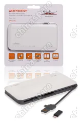 APB-12-04 Аккумулятор внешний универсальный 12000мАч: microUSB/Lightning 2.1A