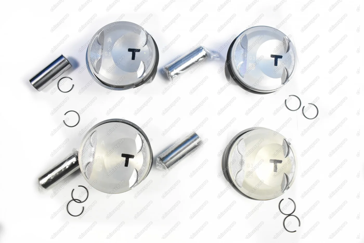 Поршни c кольцами и пальцем (комплект) +0,00 (STD) Hyundai G4KHB 2,0T