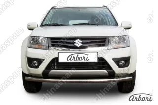 AFZDASGV1202 Защита переднего бампера d57 Arbori нерж. сталь для Suzuki GRAND VITARA 5дв. 2012-2015