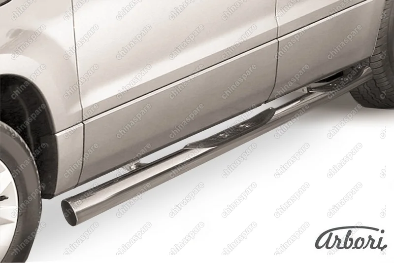 AFZDASGV1204 Защита порогов d76 с проступями Arbori нерж. сталь для Suzuki GRAND VITARA 5дв. 2012-2015