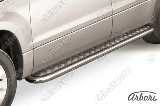 AFZDASGV1207 Защита порогов d42 с листом усиленная Arbori нерж. сталь для Suzuki GRAND VITARA 5дв. 2012-2015
