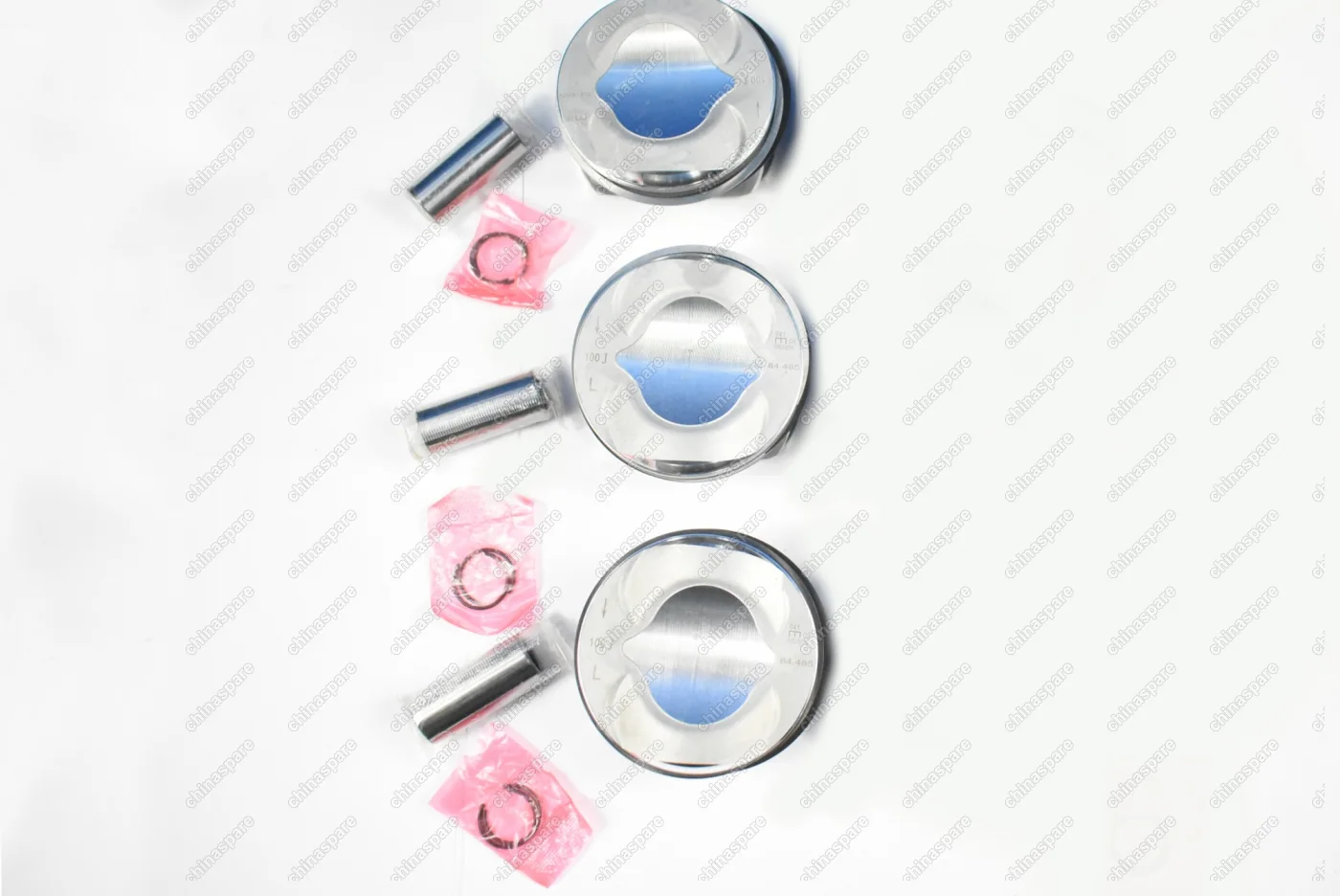 Поршни c кольцами и пальцем (комплект) +0,00 (STD) Audi 3,2L BKH, AUK,BYU 1-3 цилиндр