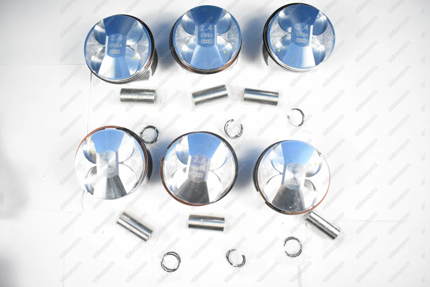 Поршни c кольцами и пальцем (комплект) +0,00 (STD) VAG BDW 2,4L A6 C6