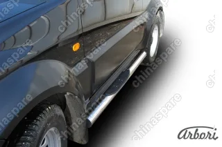 AFZDASJ05 Защита порогов d76 с проступями Arbori нерж. сталь для Suzuki JIMNY 1998-2005