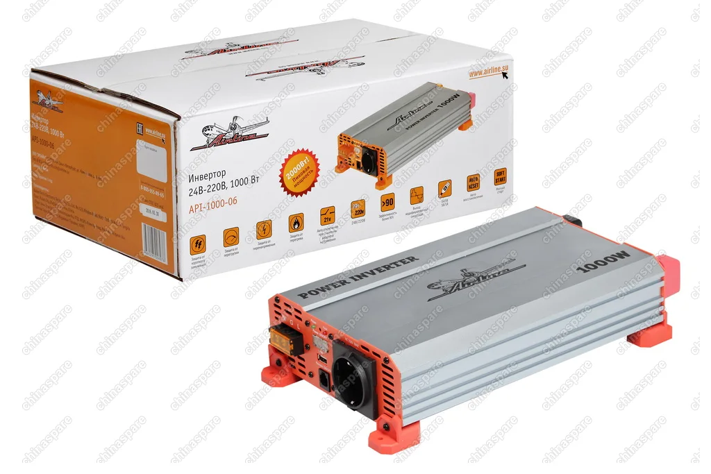 API-1000-06 Инвертор 24В-220В, 1000 Вт