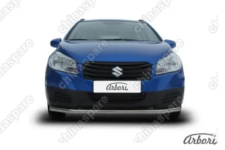 AFZDASSX41403 Защита переднего бампера d57 Arbori нерж. сталь для Suzuki SX4 2014-нв