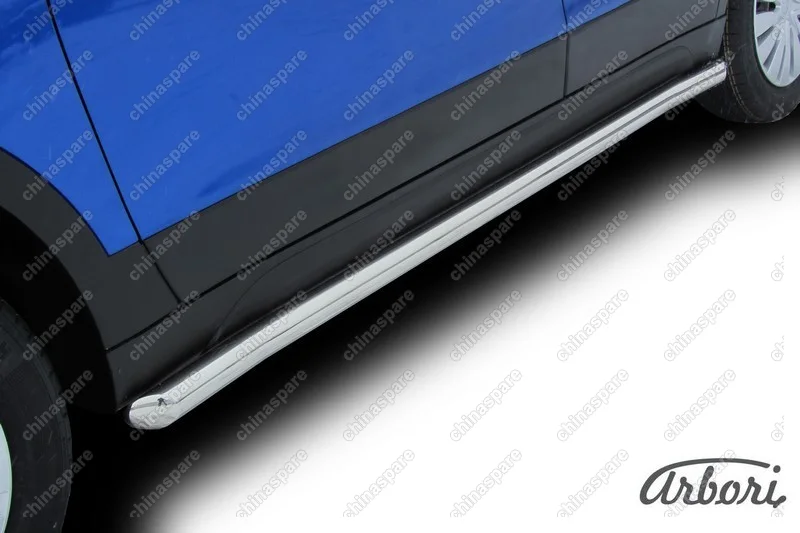 AFZDASSX41404 Защита порогов d57 с гибами Arbori нерж. сталь для Suzuki SX4 2014-нв
