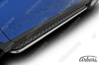 AFZDASSX41406 Защита порогов d42 с листом усиленная Arbori нерж. сталь для Suzuki SX4 2014-нв