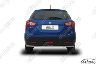 AFZDASSX41409 Защита заднего бампера d42 Arbori нерж. сталь для Suzuki SX4 2014-нв