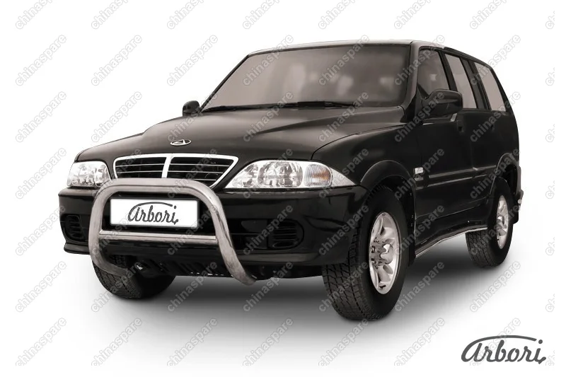 Кенгурятник d76 низкий Arbori нерж. сталь для Тагаз ROAD Partner 2008-2011