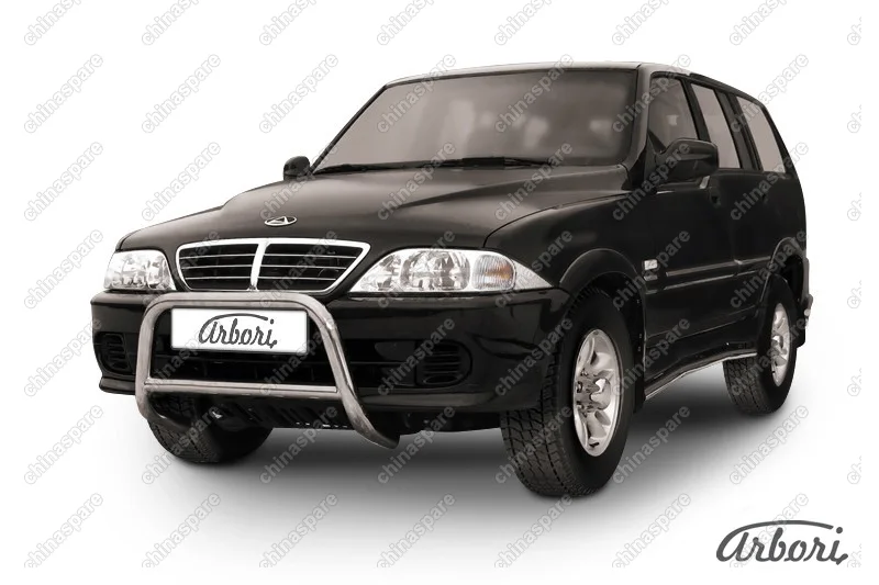 Кенгурятник d57 низкий  Arbori нерж. сталь для Тагаз ROAD Partner 2008-2011