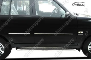 Защита порогов d42 с листом Arbori нерж. сталь для Тагаз ROAD Partner 2008-2011