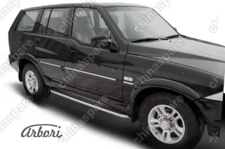 Защита порогов d42 с листом Arbori нерж. сталь для Тагаз ROAD Partner 2008-2011