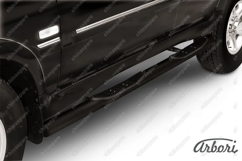 Защита порогов d76 с проступями Arbori черн. для Тагаз ROAD Partner 2008-2011