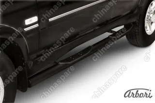 Защита порогов d76 с проступями Arbori черн. для Тагаз ROAD Partner 2008-2011